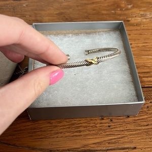 David Yurman X bracelet worn